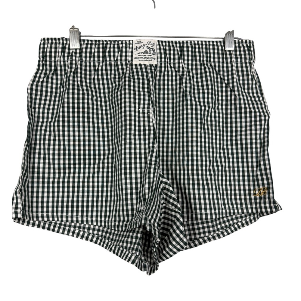Dairy Boy Green Gingham Women's Shorts